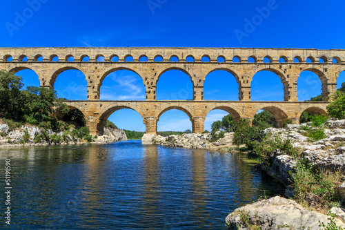 Obraz na płótnie Pont du Gard, Nimes, Provence, France
