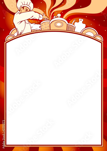 Empty blank of menu
