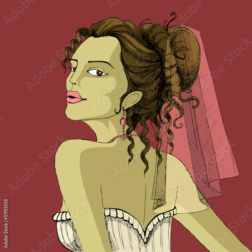 Bride in Retro Style