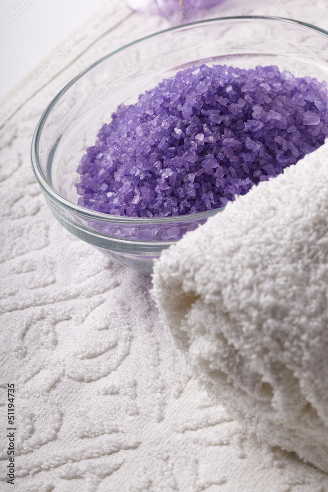 bath salt with towel bath salt with towel