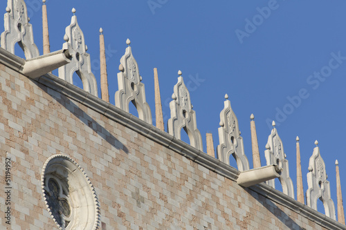 Bilde på lerret Doges Palace Detail Venice Italy