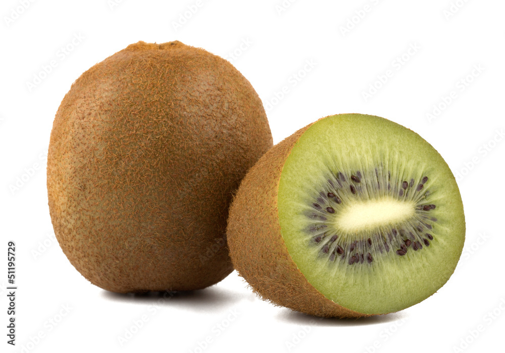 Kiwi fruit isolated on  white background