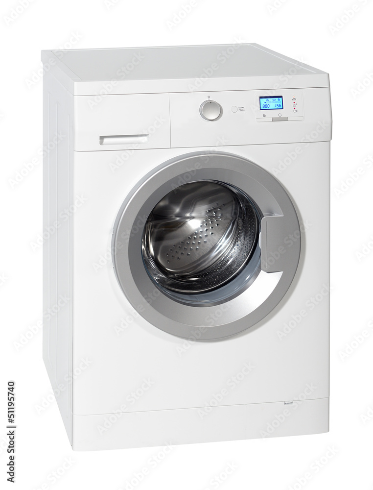 Washing machine isolated on the white background
