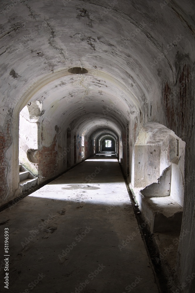 Tunnel in a bunker of the Osoppo fortress