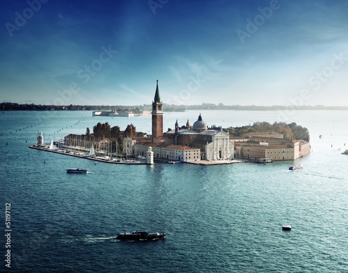 view of San Giorgio island, Venice, Italy