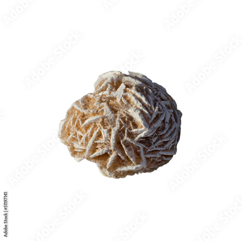Foto Mineral  desert rose on a white background
