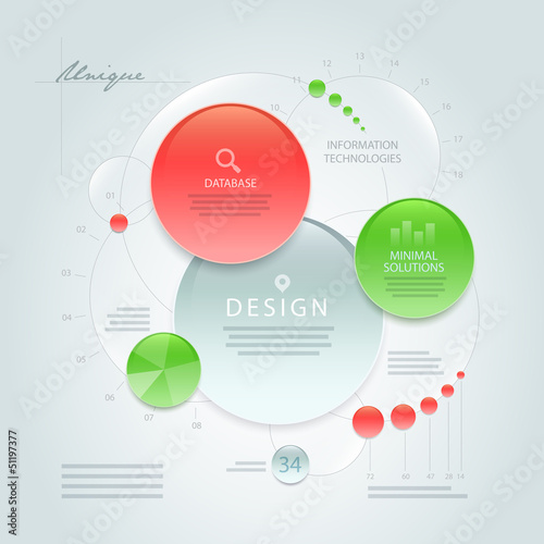 Vector abstract information design template