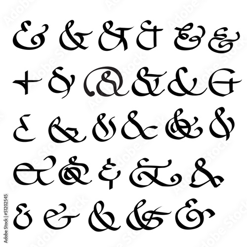 Calligraphic Ampersand Symbols