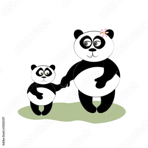 Fototapeta Naklejka Na Ścianę i Meble -  mother and baby panda