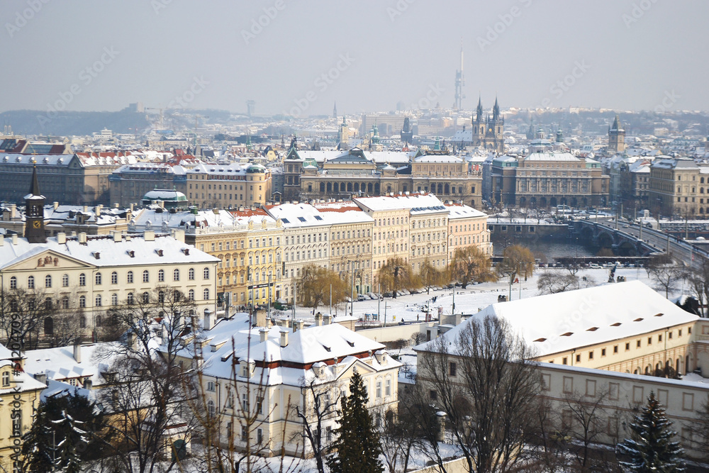 Prague at winter