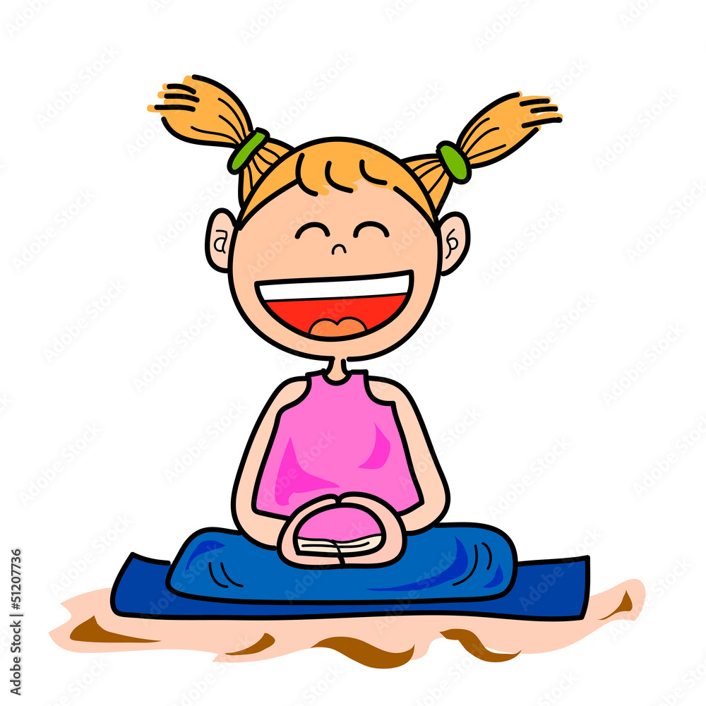 Kids Meditation Clipart