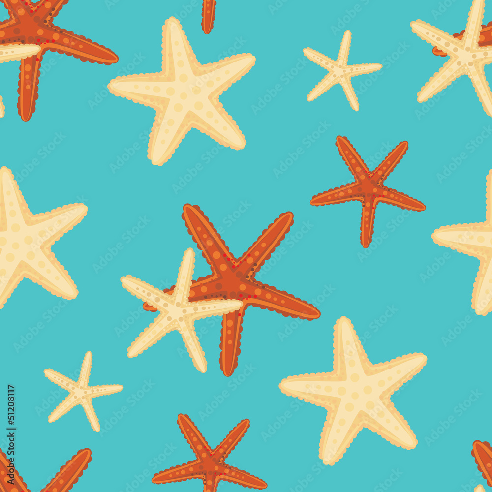 Starfish background pattern Starfish background pattern