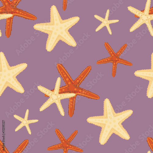 Seamless starfish pattern