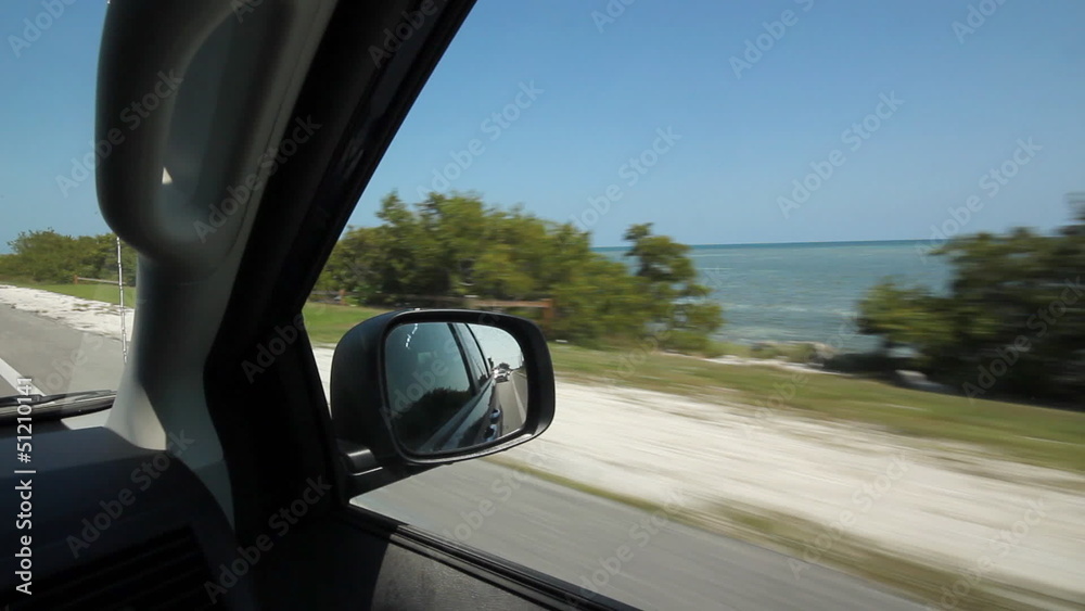 Driving in Florida Keys. Ocean view. Driving in Florida Keys. Ocean view.