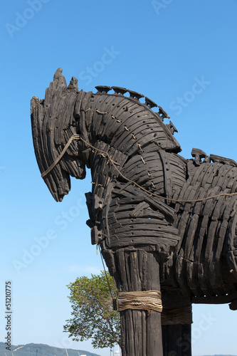 The copy of Troy wooden horse at Canakkale, Turkey