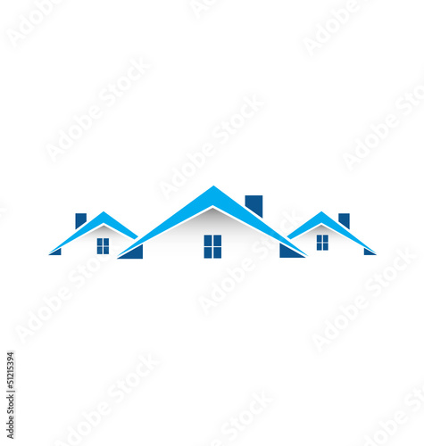 Real estate houses logo vector