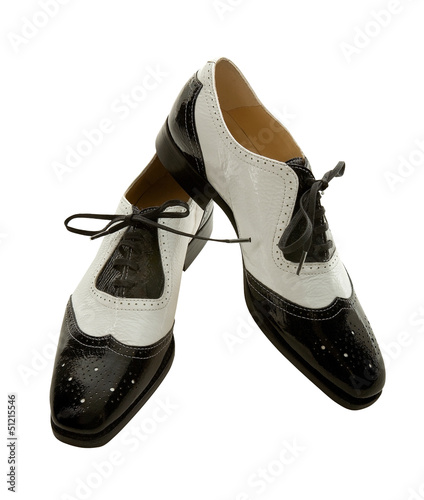 Foto Oxford brogue black and white female shoes