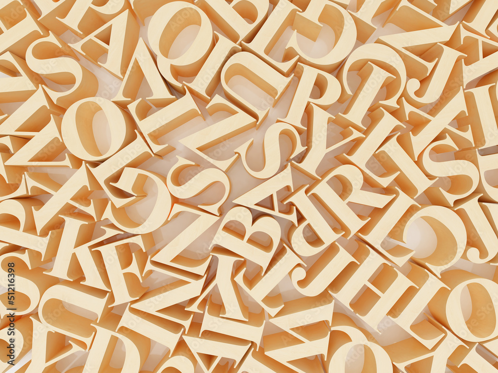 Fototapeta premium Background of alphabets