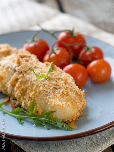 Fish fillet with tomato