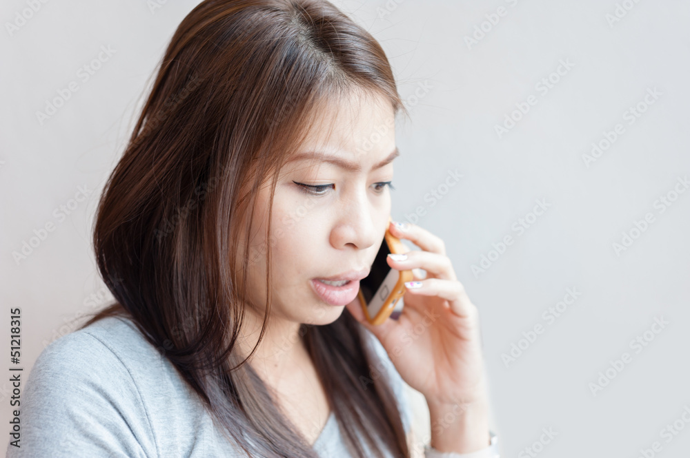 woman talking on the mobile phone woman talking on the mobile phone