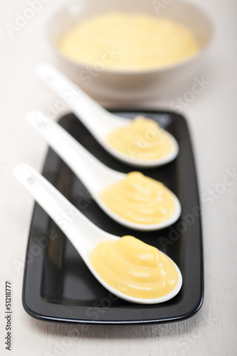 Photo custard vanilla pastry cream