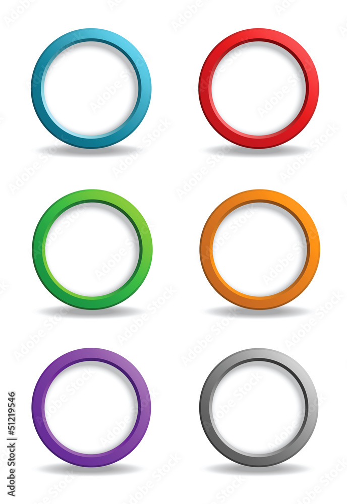 Set of colorful simple buttons Set of colorful simple buttons