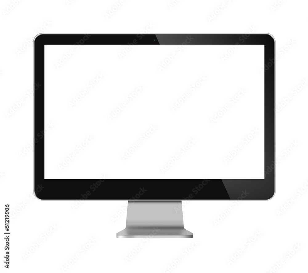 Computer Monitor LCD Screen on white background Computer Monitor LCD Screen on white background