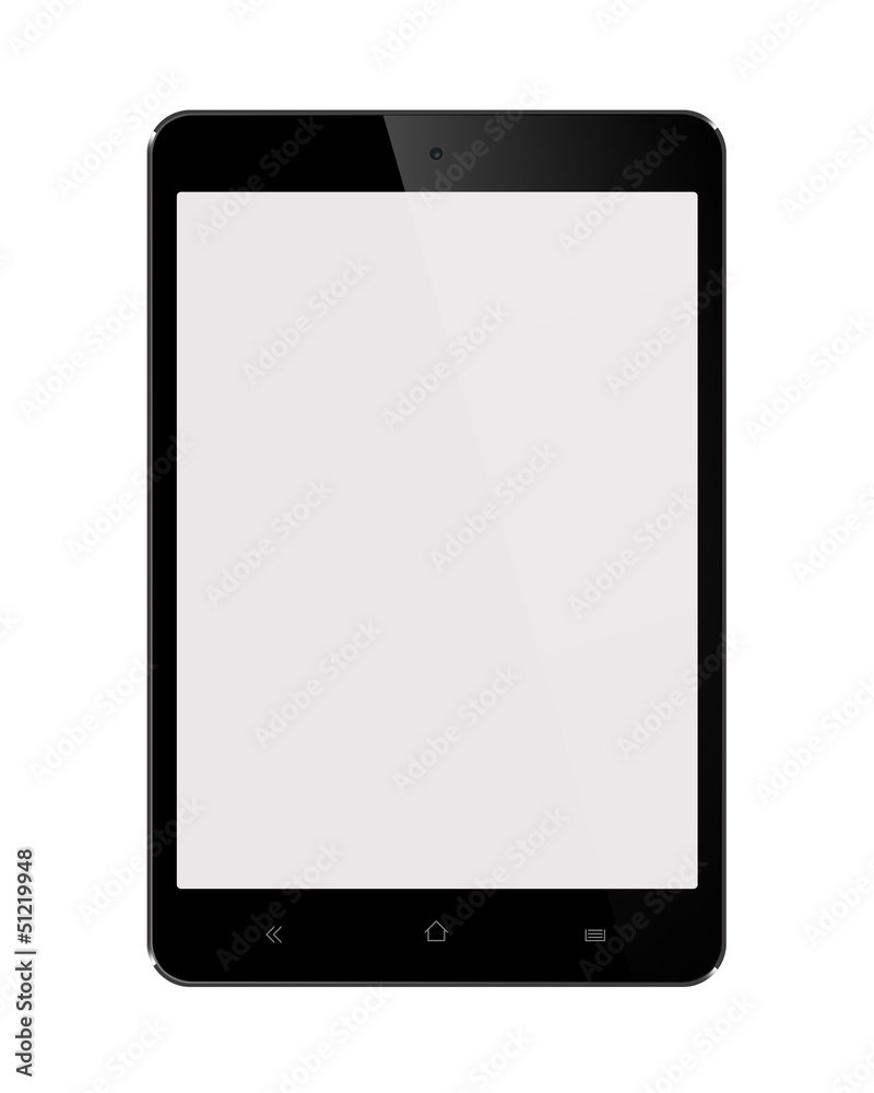 Small White Tablet Computer on white background Small White Tablet Computer on white background