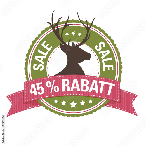 45 % Rabatt – Hirsch-Button