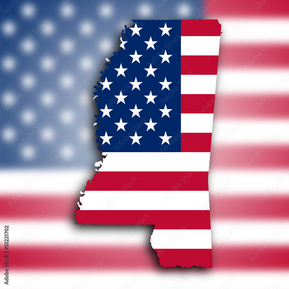 Fototapeta premium Map of Mississippi