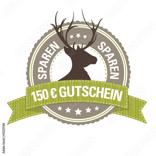Button: Sparen - 150 € gespart