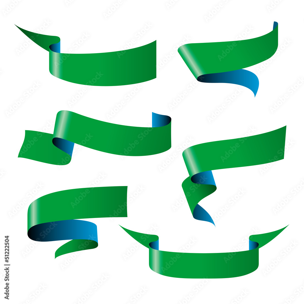 blue green ribbon patterns Stock Vector | Adobe Stock