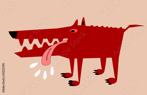 cartoon dog drooling