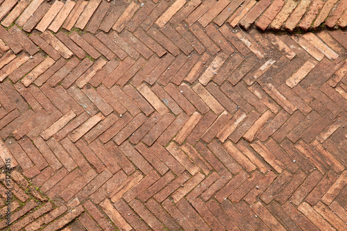 ancient pavement in rome  italy