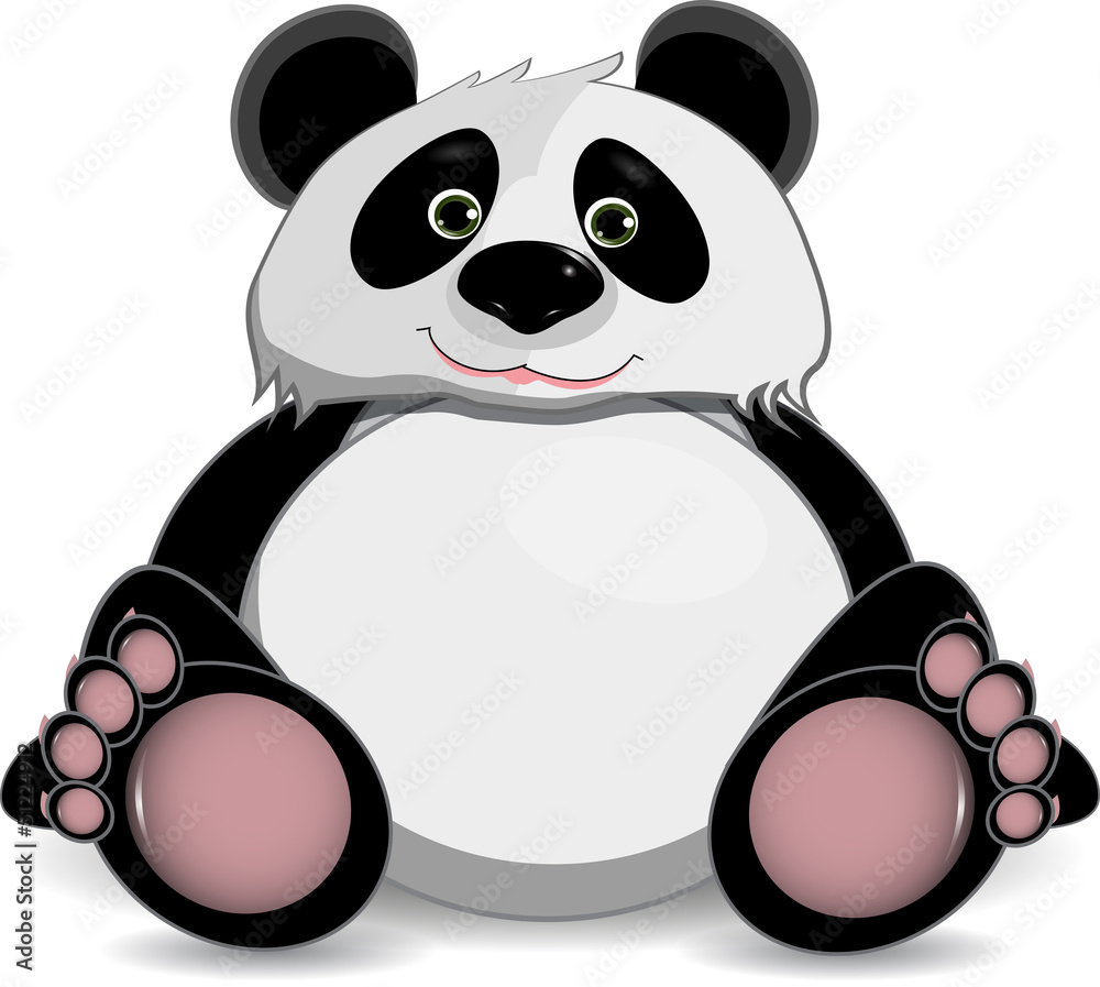 Fototapeta premium cute fat panda