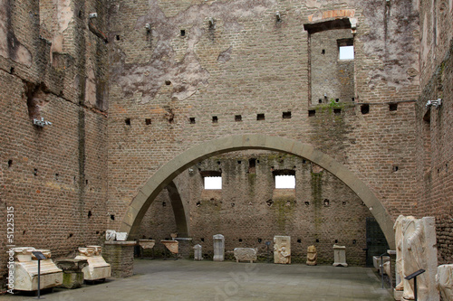 Mausoleo di Cecelia Metella - inside - in Via Appia antica at Ro