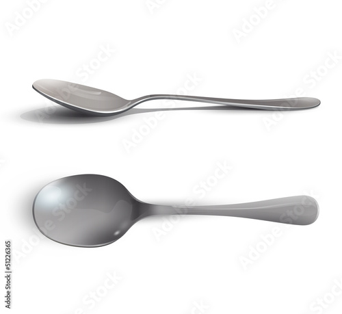 Collection of spoons. Vector design.
