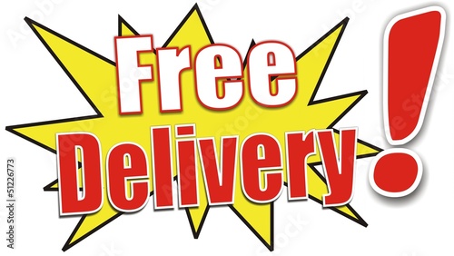 étiquette free delivery