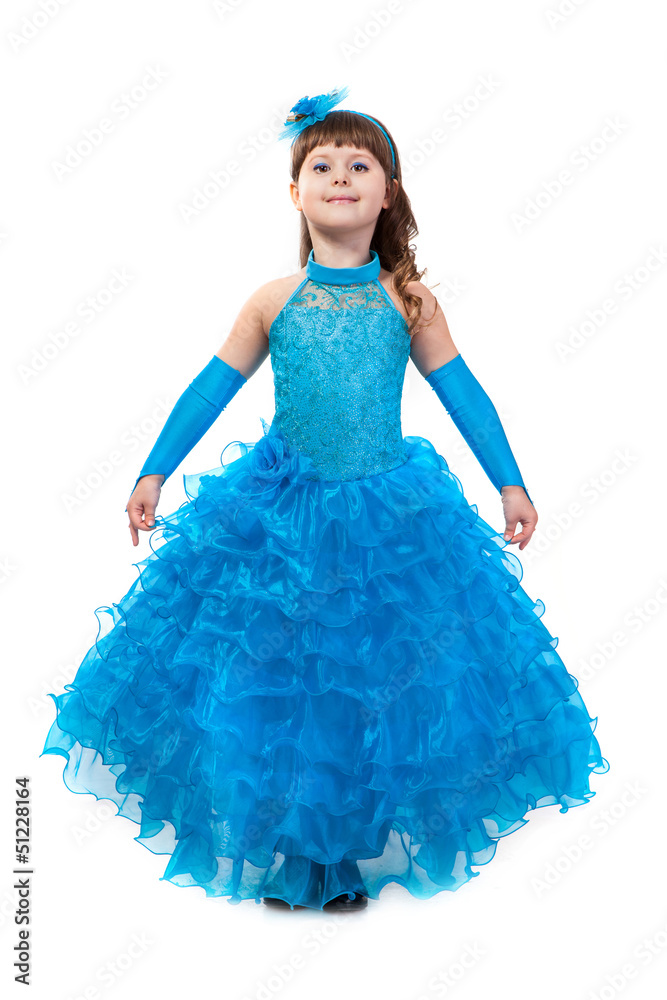 Portrait of cute smiling little girl in princess dress Portrait of cute smiling little girl in princess dress
