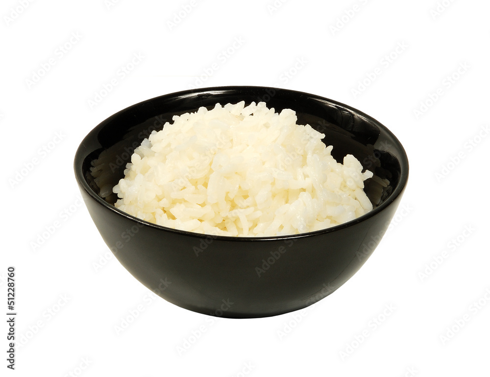 Cooked rice in a bowl Cooked rice in a bowl