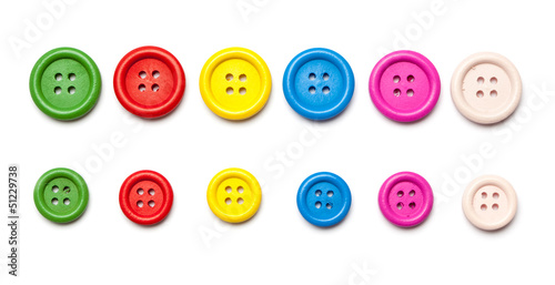 Set of clothing or sewing buttons