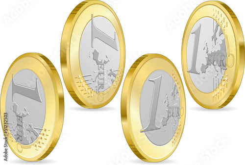 full set of one euro coins