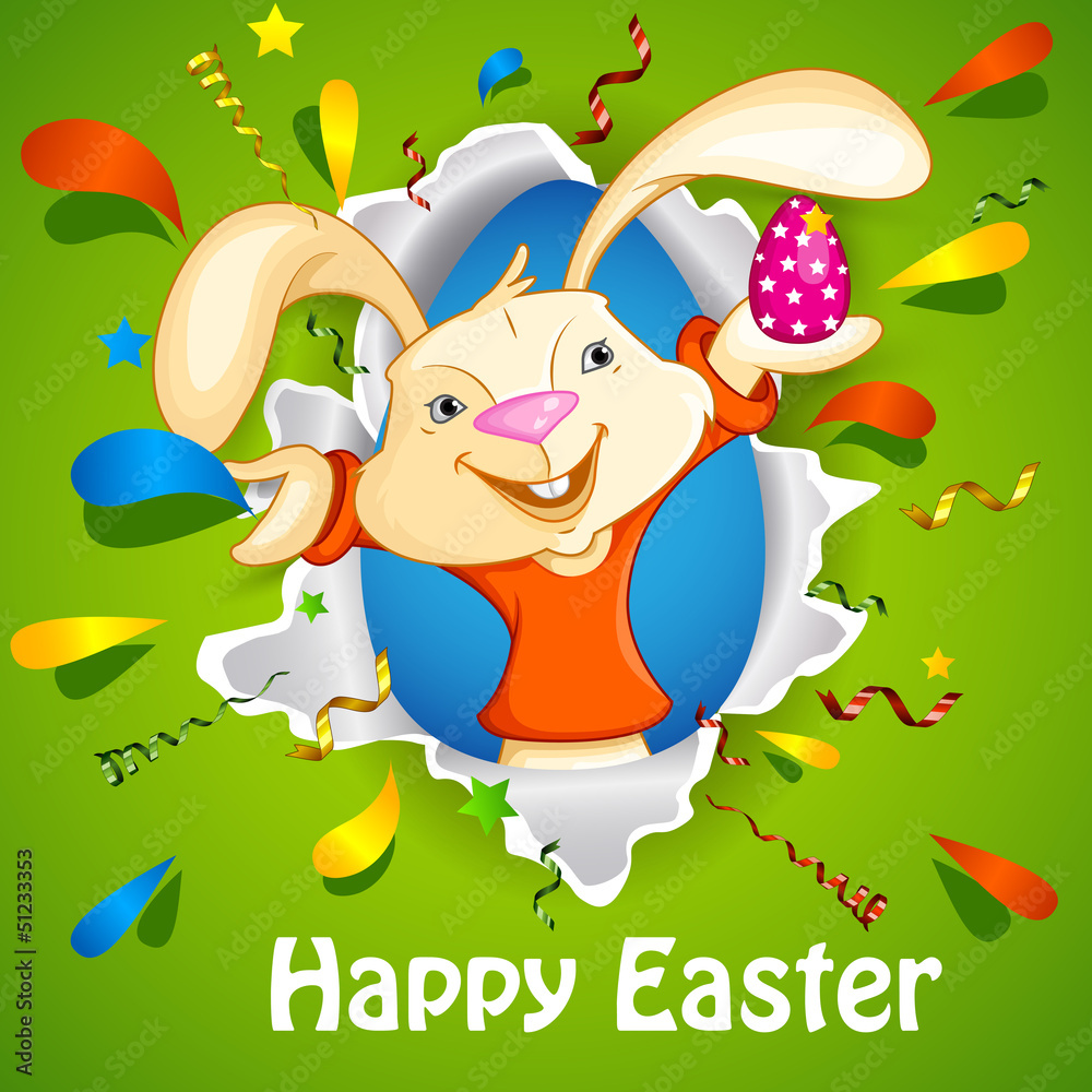 Obraz premium Bunny wishing Happy Easter