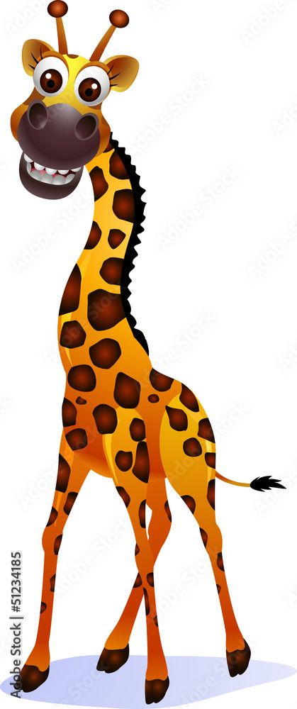 Fototapeta premium Illustration of a cute giraffe