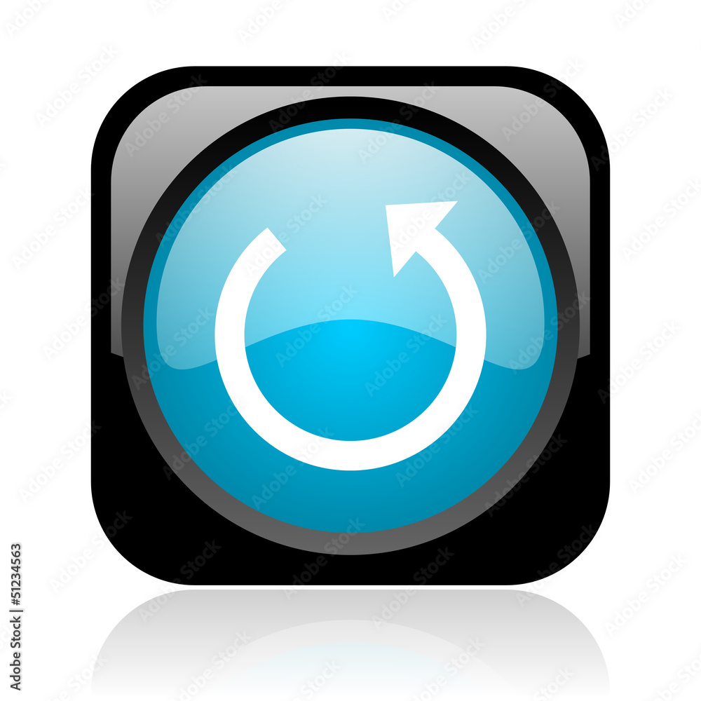rotate black and blue square web glossy icon rotate black and blue square web glossy icon