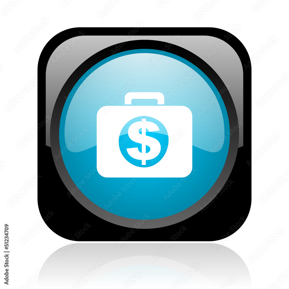 financial black and blue square web glossy icon financial black and blue square web glossy icon