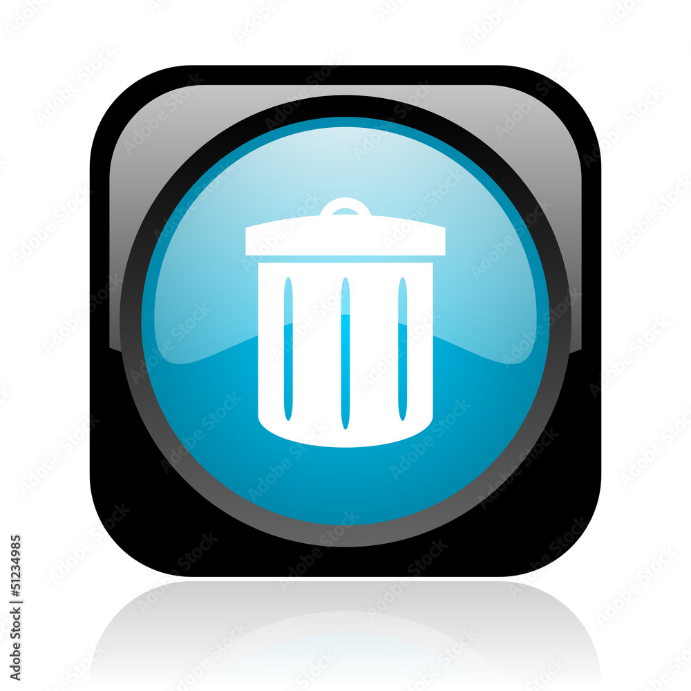 recycle black and blue square web glossy icon recycle black and blue square web glossy icon