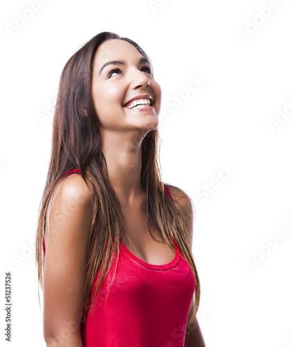 Beautiful woman laughing © ikostudio