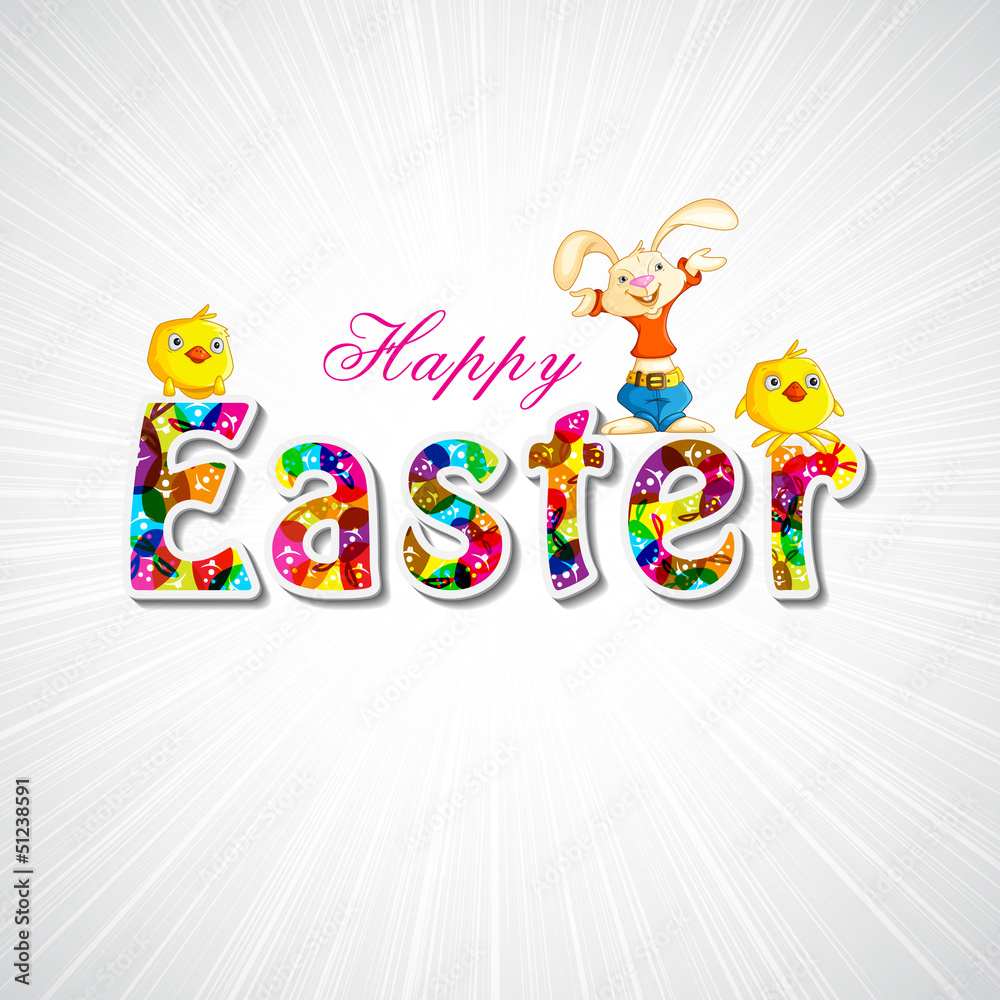 Obraz premium Bunny wishing Happy Easter