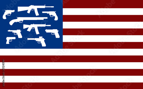american flag with guns instead of stars